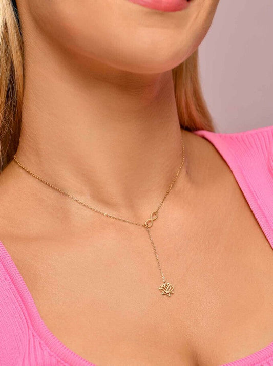 gold-tie-lotus-flower-infinity-necklace