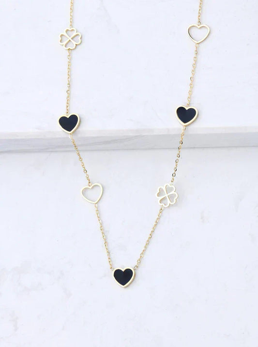 necklace-black-hearts-clovers-gold-s308313z01