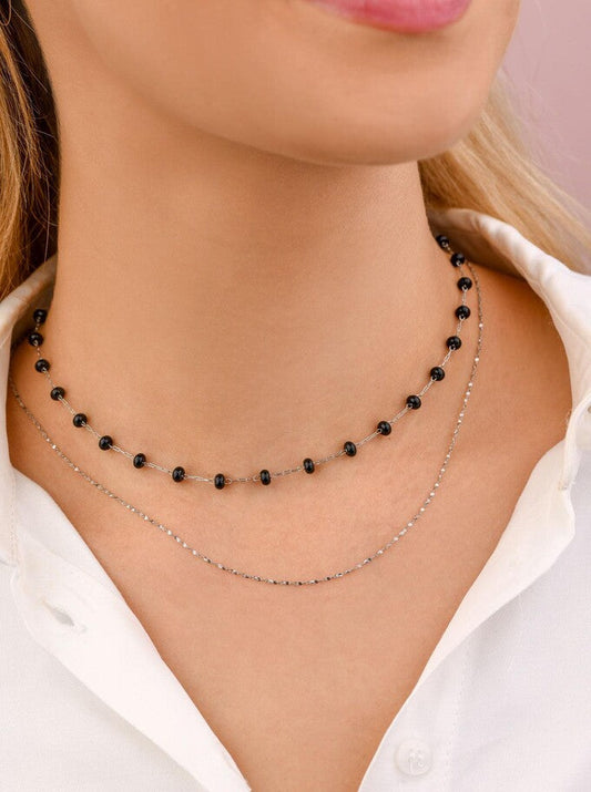 double-necklace-black-beads-silver-s306109s00